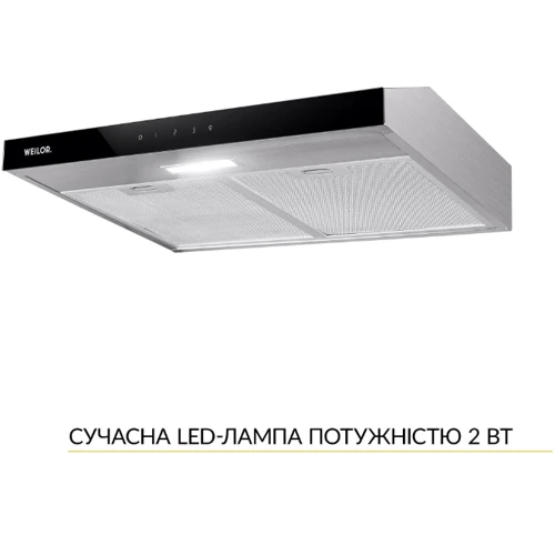 Вытяжка Weilor WPL 5092 I: Рекомендуемая площадь помещения (при высоте 2,7 м), м² 16.5-20.4