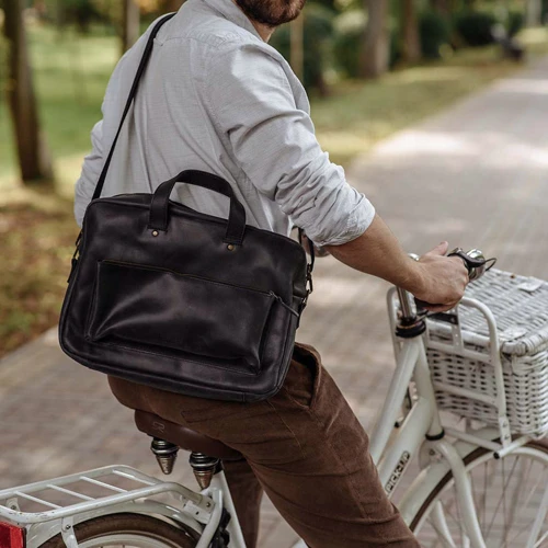 INCARNE Handmade Leather Laptop bag Biz Black for MacBook 13-14": Сумісність MacBook 13-14"