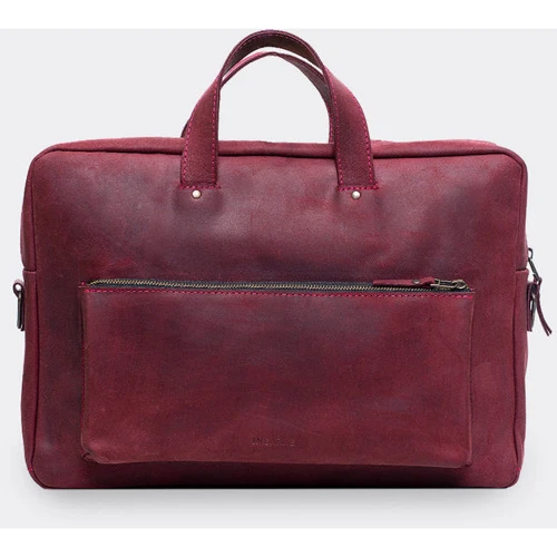 INCARNE Handmade Leather Laptop bag Biz Bordo for MacBook 13-14"