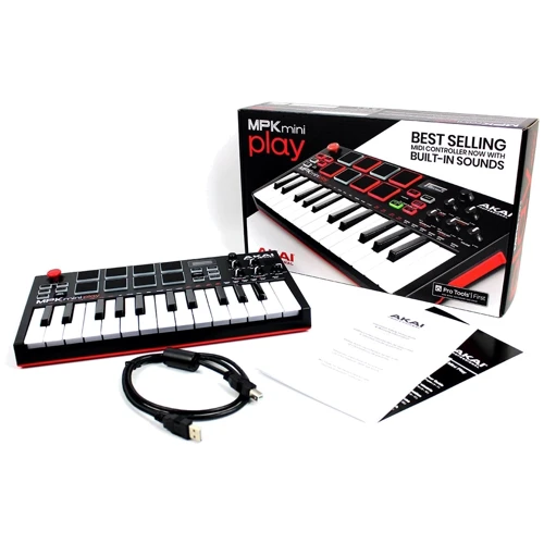 Компактный USB/MIDI контроллер Akai mpk Mini Play (227800): Размер клавиш Малоразмерные