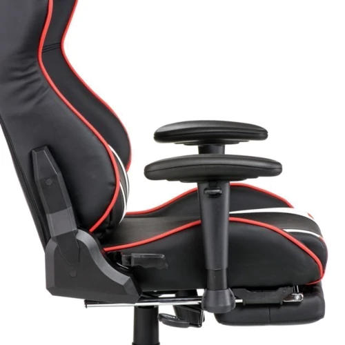 Кресло геймерское Special4You ExtremeRace black/red/white with footrest (E6460) фото 2