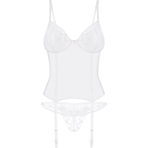 Корсет Obsessive Alissium corset & thong XL/2XL