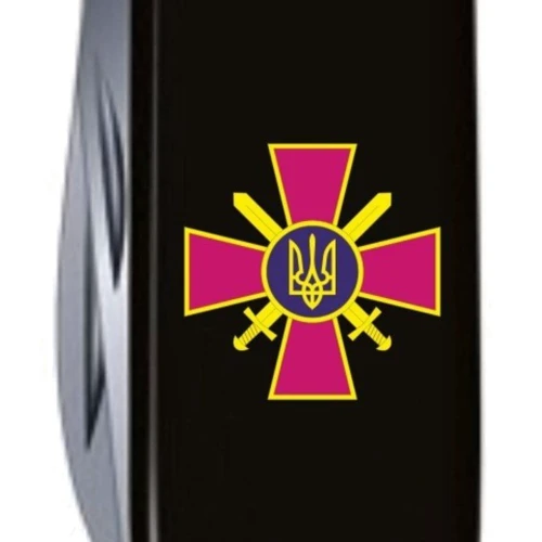 Мультитул Victorinox Huntsman Army 91мм/15 функций/черный /Эмблема СВ ВСУ (1.3713.3_W0020u): Количество инструментов 15