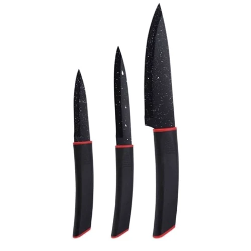 Набір кухонних ножів Bergner Keops marble BG-1151-BK 3шт (00000025102)