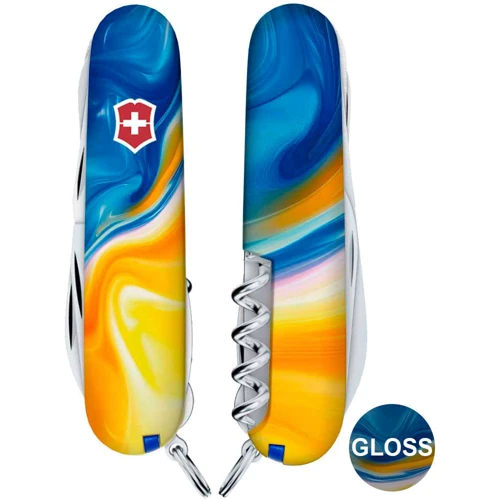 Мультитул Victorinox HUNTSMAN UKRAINE Желто-синие краски (Vx13713.7_T3250pw): Вес, г 97