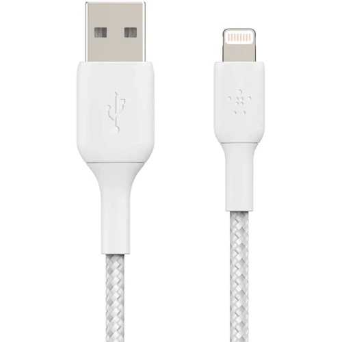 Кабель Belkin USB Cable to Lightning Braided 2m White (CAA002BT2MWH): Тип USB Cable - Lightning