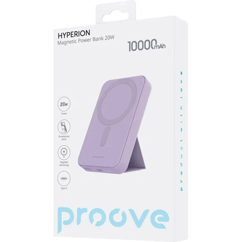 Внешний аккумулятор Proove Power Bank 10000mAh MagSafe Hyperion 20W Purple (PBHP15020009) фото 7