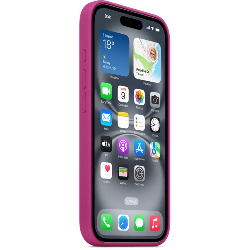 Чехол для iPhone Apple for iPhone 16 Silicone Case with MagSafe Fuchsia (MYY53)  фото 5