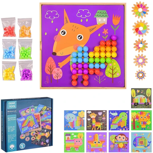 Мозаїка дерев'яна A-Toys 25.5х24.5х5.5 см (WD2702): Виробник A-Toys