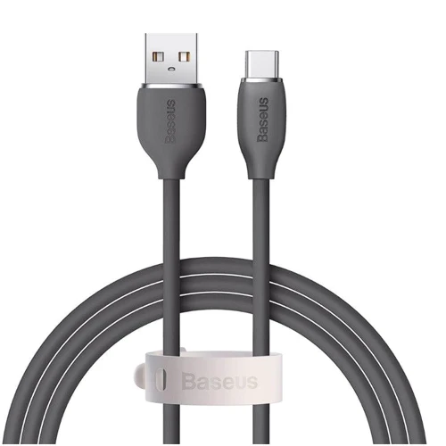 Кабель Baseus USB Cable to USB-C Jelly Liquid Silica Gel Fast Charging 100W 1.2m Black (CAGD010001)