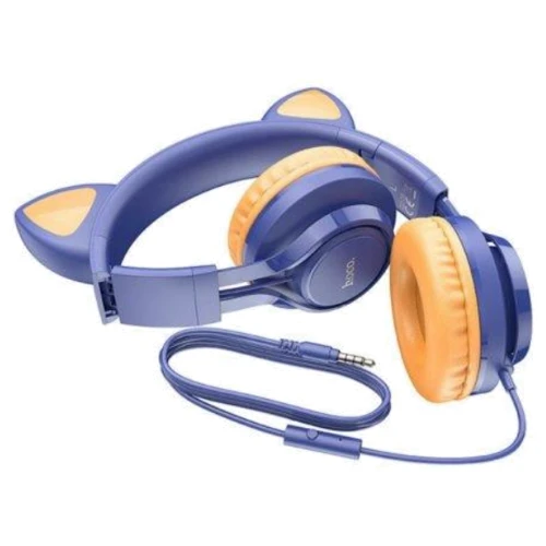 Наушники Hoco W36 Cat Ear 3.5mm Midnight Blue: Тип крепления оголовные