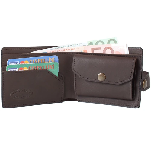 Мужское портмоне DNK Leather коричневое (DNK-Full-Purse col.F): Формат кошелька Вертикальный