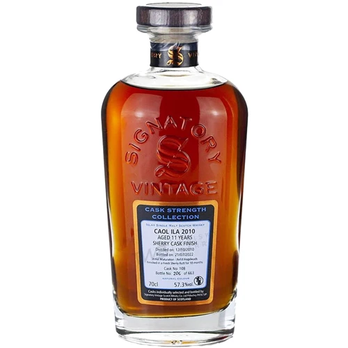 Виски Signatory Caol Ila Cask Strength 11 years old 2010 0.7 (BWW7165): Вид напитка Виски односолодовый
