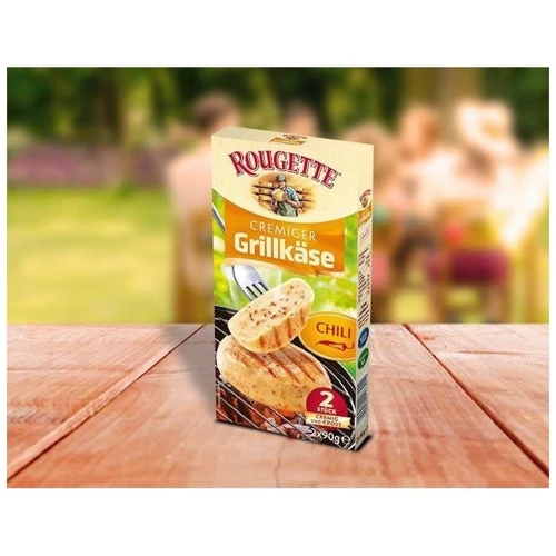 Сыр Rougette Grillkase Chili, 2х90, 55% (WT3631): Текстура кремовая