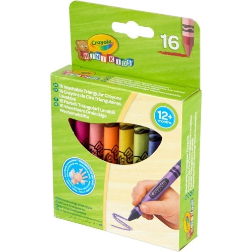 Набір воскових крейд Crayola Mini Kids для малюків Трикутні 16 шт (256316.112): Тип Восковые