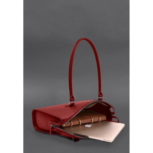 Женская сумка тоут BlankNote Business красная (BN-BAG-57-red): Застежка Молния