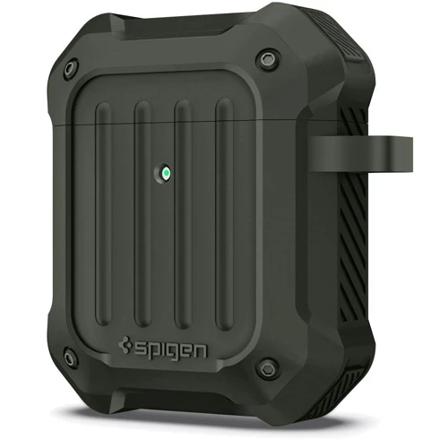 Чехол для наушников Spigen Tough Armor with Belt Military Green (074CS26499) for Apple AirPods 1/2: Материал Силикон