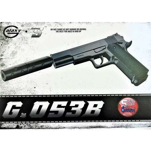 Дитячий пістолет Galaxy "Colt 1911 з глушником" (G053B)