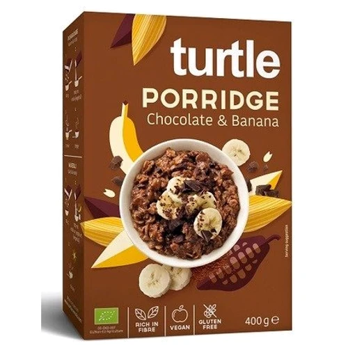 Овсяная каша Turtle с шоколадом и бананом без глютена органическая 400 г (5425038430103)