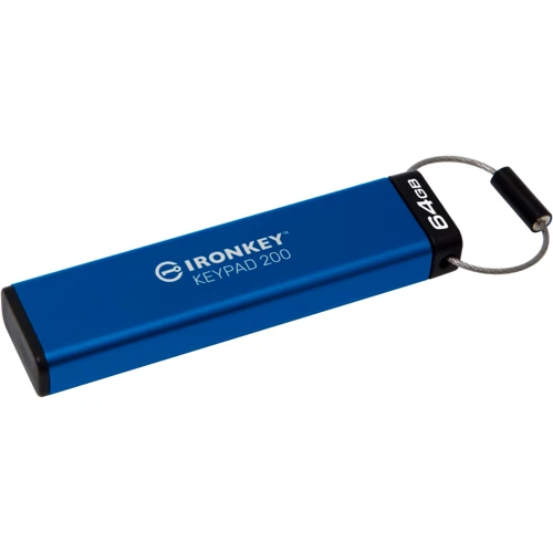 USB-флешка Kingston 64GB IronKey Keypad 200 AES-256 Encrypted USB 3.2 Blue (IKKP200/64GB): Максимальная скорость чтения, МБ/с 145