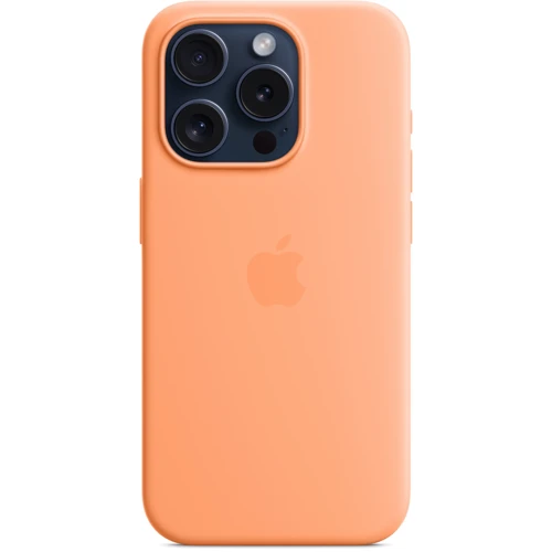 Чехол для iPhone Apple iPhone 15 Pro Silicone Case with MagSafe - Orange Sorbet (MT1H3ZM/A): Цвет оранжевый