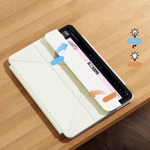 Аксессуар для iPad BeCover Ultra Slim Origami Magnetic with Pencil mount Beige for iPad Pro 11 2024 M4 (712961): Цвет бежевый