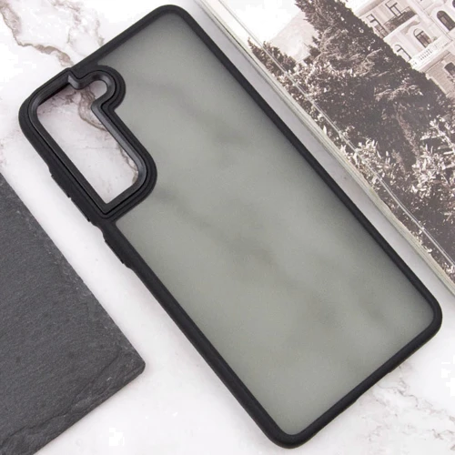 Аксессуар для смартфона Epik TPU+PC Lyon Frosted Case Black for Samsung G990 Galaxy S21 FE: Материал TPU (термополиуретан) и поликарбонат