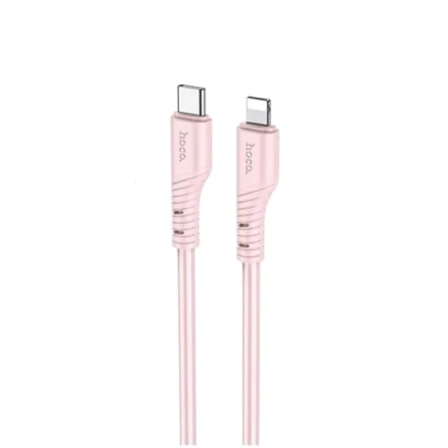 Кабель Hoco Cable USB-C to Lightning X97 Crystal 2.4A 20W 1m Light Pink