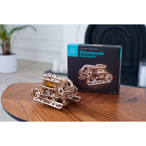 Механічний 3D пазл UGEARS Стімпанк Субмаріна (New Model) (70229) фото 8