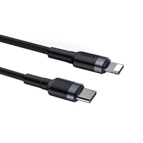 Кабель Baseus Cafule USB-C to Lightning PD 18W Cafule 1m Black (CATLKLF-G1): Довжина 1 м