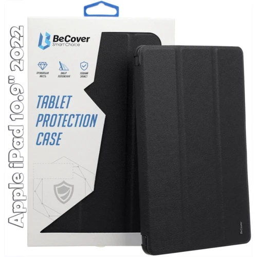 Аксессуар для iPad BeCover Smart Case Black for iPad 10.9 (2022 / 2024) / iPad 11 2025 (709189)