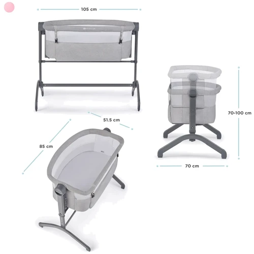 Приставная кроватка-люлька Kinderkraft Bea Grey (KLBEA000GRY0000) фото 10