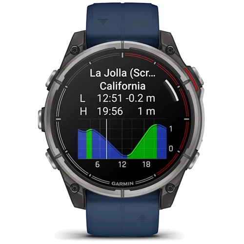 Смарт-часы Garmin Quatix 8 AMOLED 47mm Marine GPS Smartwatch (010-02904-51): Особенности Термометр, Компас, Функция звонка, Динамик (громкая связь), Встроенный микрофон, Большой экран, Металлический корпус, С сапфировым стеклом, Влагозащищенные, Бесконтактная оплата, Фонарик, С большой ав
