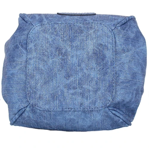 Женская сумка бакет-бэг Laskara синяя (LK10195-denim-blue): Тип ручки Со съемным ремнем, Со съемной ручкой, Плечевой ремень, Длинная ручка