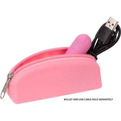 Кейс для хранения секс-игрушек PowerBullet Silicone Zippered Bag Pink