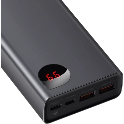 Внешний аккумулятор Baseus Power Bank 20000mAh Adaman Metal Digital Display 65W Black (PPIMDA-D01): Емкость батареи, мАч 20000