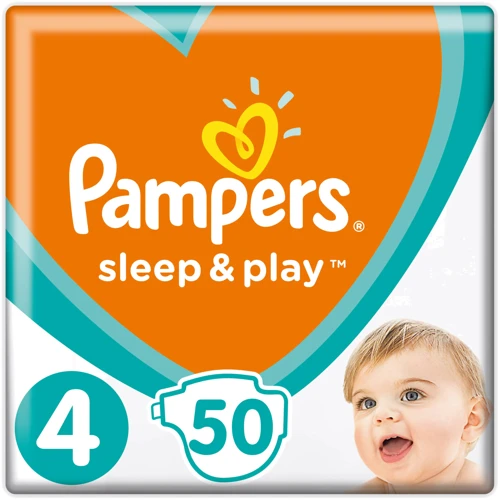 Підгузки Pampers Sleep & Play Maxi Розмір 4 (9-14 кг), 50 шт (8001090669056)