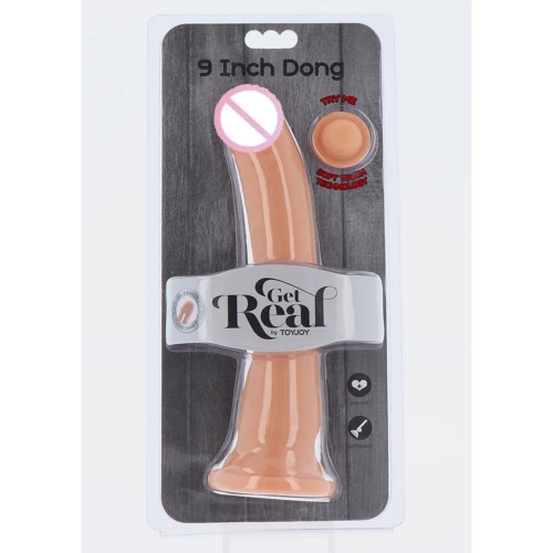 Реалистичный фаллоимитатор из киберкожи ToyJoy Get Real Dual Density Dong 9, 20х4 см