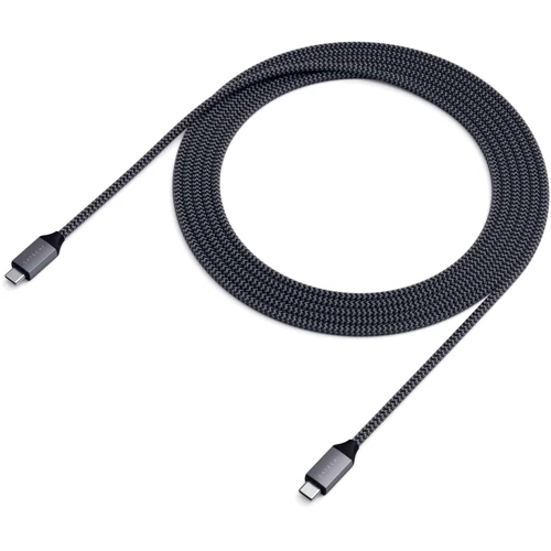 Кабель Satechi Cable USB-C to USB-C PD 100W 2m Space Grey (ST-TCC2M): Довжина 2 м