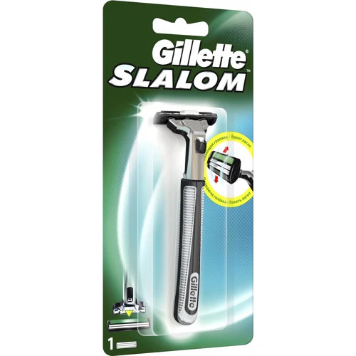 Gillette Slalom Станок для бритья с 1 сменной кассетой: Тип станка Со сменными кассетами