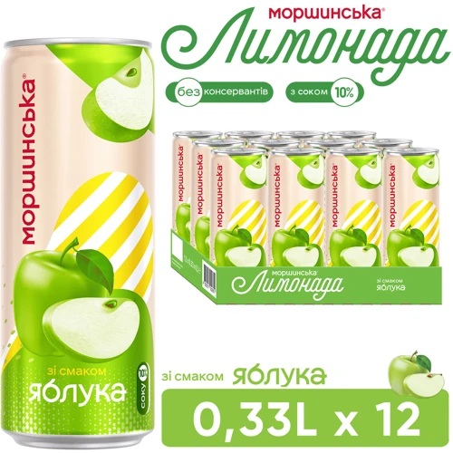 Напиток соковый Моршинська Лимонада со вкусом яблока 12х0.33 л (DS482001700285112): Страна производитель Украина
