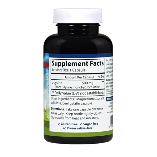 Carlson Labs L-Lysine 500 mg 100 caps: Тип Лизин