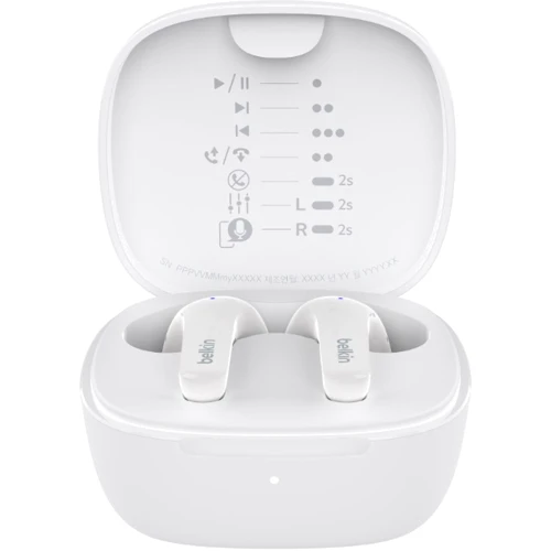 Наушники Belkin Soundform Motion White (AUC010BTWH): Дополнительно сенсорное управление, Совместимость с Android, влагозащита, TWS наушники