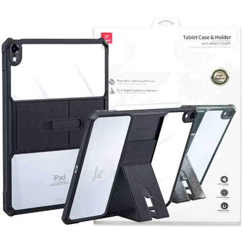 Аксесуар для iPad Xundd TPU+PC Black with Stand for iPad 10.9 (2022 / 2024) / iPad 11 2025