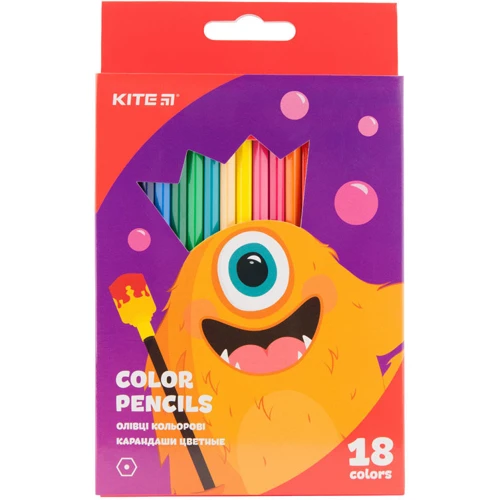 Олівці кольорові Kite Jolliers K19-052-5, 18 кольорів