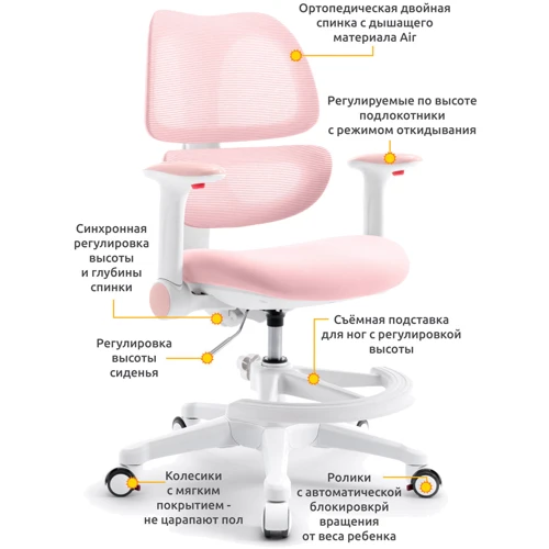 Дитяче крісло Mealux Dream Air KP (Y-607 KP): Регулювання Глубины сиденья, Высоты сиденья
