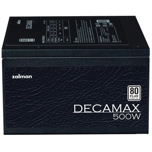 Блок питания Zalman 500W Decamax (ZM500-LX3): Коннекторы 20+4pin / 1x4+4pin / HDD 3 / SATA 6 / 4xMolex / 2x6+2pin