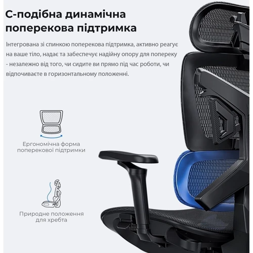 Кресло игровое Anda Seat X-Air Mega Size XL Mesh Space Black (AD-WY-01-BBB) фото 5