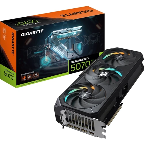 Видеокарта GIGABYTE Nvidia GeForce RTX 5070 Ti GAMING OC 16G (GV-N507TGAMING OC-16GD) UA: Объем памяти, Гб 16