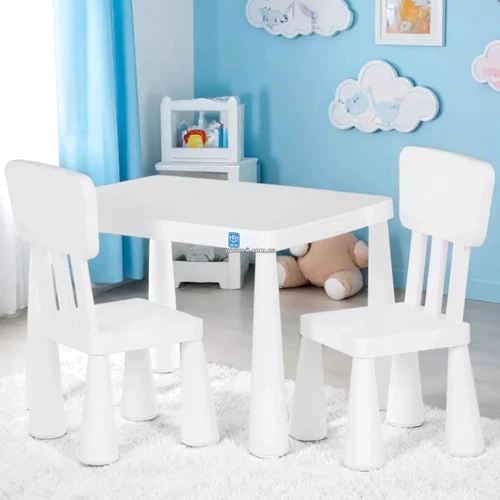 Детский столик с 2-мя стульями Bambi белый (M 6176-1)